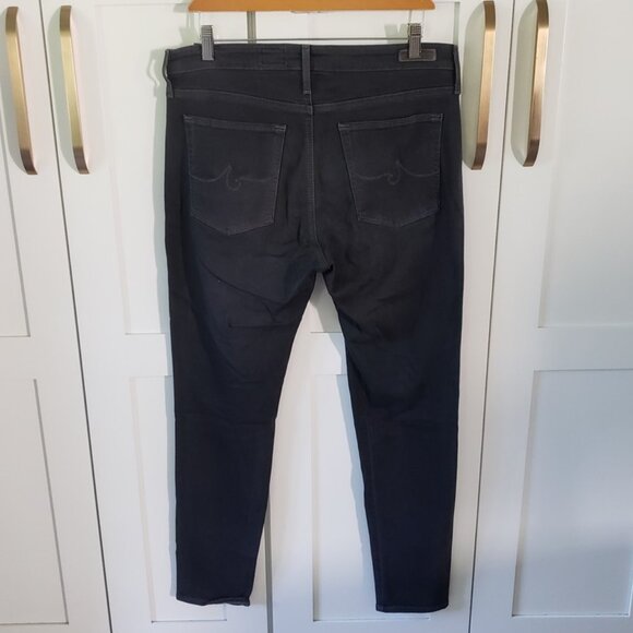 AG Adriano Goldschmied Jeans Womens 31 Black Farrah Skinny Ankle High Rise Denim - Picture 2 of 8